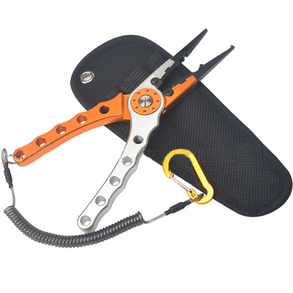 7. 9 Aluminium Fishing Pliers Hook Remover Line Cutting Mono Braid Fish Grip-0